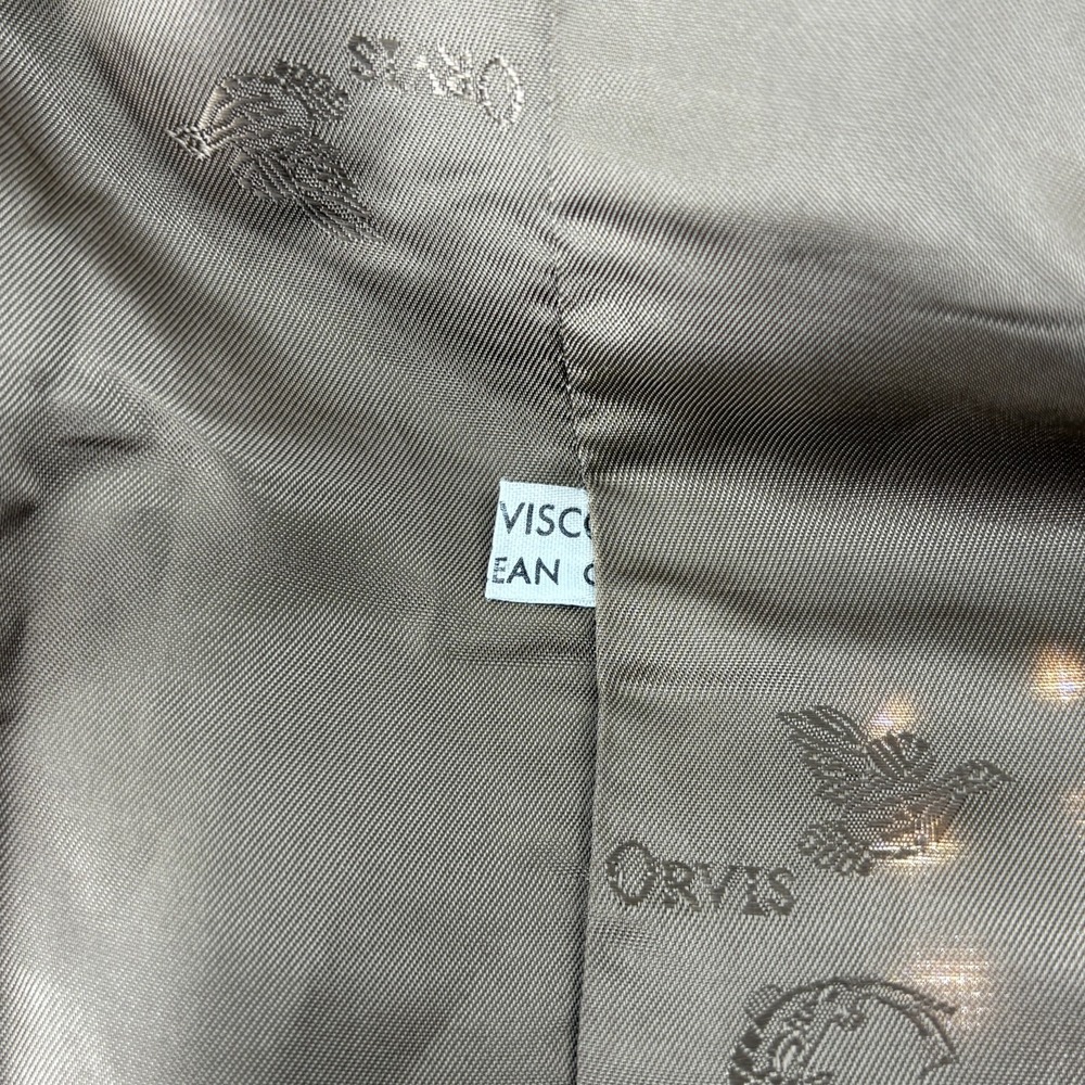 VINTAGE Orvis Blazer Mens 40 Thornproof Twist Tweed Brown Hunting Safari England - Picture 11 of 14